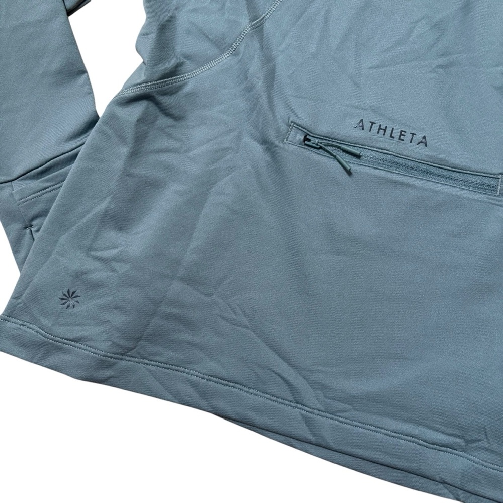 Athleta Teal Long-Sleeve Half-Zip Performance Top - Picture 3 of 8